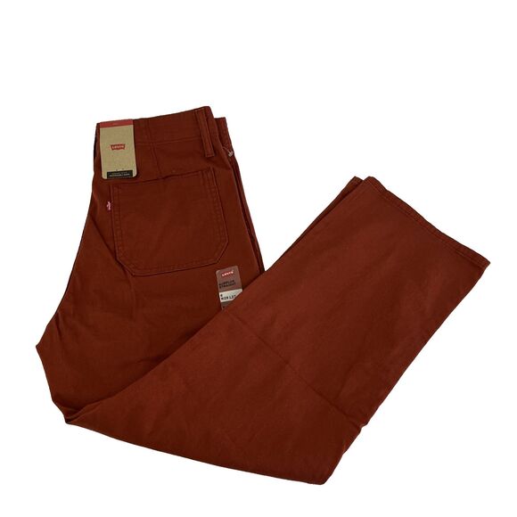 Women's Levi's Surplus Straight Jeans Pants Burnt Henna Twill Size 8 29x27 NWT - Picture 1 of 8
